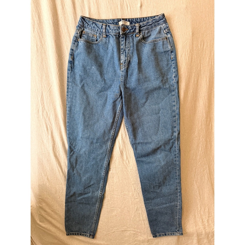Forever 21 Mom Jeans Womens 28 High Rise Light Wash Blue Denim Tapered
